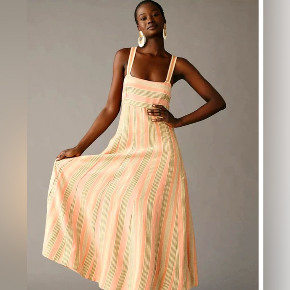 Anthropologie Maeve Striped Maxi Dress